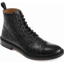 TAFT Paris Boot | Men's | Black Floral | Size 11 | Boots | Combat | Lace-Up
