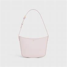 Medium CELINE Croque Bag In Shiny Calfskin Leather - Pink - For Women