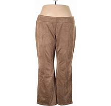North Style Casual Pants - High Rise: Brown Bottoms - Women's Size 2X