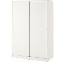 IKEA - KLEPPSTAD Wardrobe With Sliding Doors, White, 46 1/8X69 1/4 "