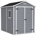 Keter Manor Resin Storage Shed, Gray/White