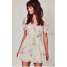 Loveshackfancy Dresses | Loveshackfancy Cora Silk Dress. Retail- $425 | Color: Cream/Pink | Size: S