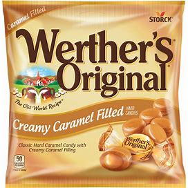 Werther's Original Creamy Caramel Filled Candy, 2.65 Oz Bags (Pack Of 12)