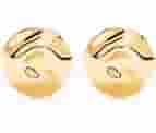 Alexander Mcqueen - Beam Dented Circular Earrings - Women - Brass - One Size - Gold