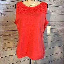 Charter Club Tops | 3/$38Charter Club Sleeveless Dress Top Coral Lg | Color: Red | Size: L