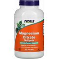 Now Foods Magnesium Citrate 180 Softgels GMP Quality Assured