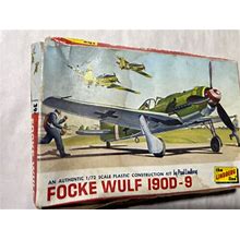 Focke Wulf I90d-9 Lindberg 1/72 Scale Vintage Plastic Model Airplane