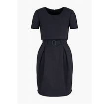 Emporio Armani Cotton Dress In Two-Piece Effect - Black - Casual Dresses Size 12