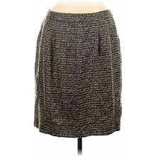 Boden Casual Skirt: Brown Tweed Bottoms - Women's Size 10 Tall