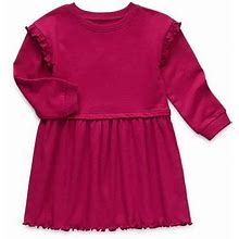 Okie Dokie Toddler Girls Long Sleeve Sweater Dress | Pink | Regular 5T | Dresses Sweater Dresses