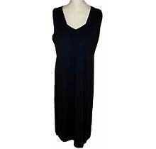 J. Jill Wearever Collection Black Sleeveless Maxi Dress Petite Medium