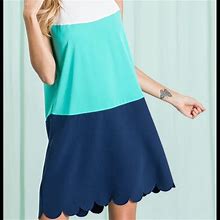 Halter Dress | Color: Blue/White | Size: Various