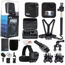 Gopro MAX 360 Waterproof Action Camera With Mega Accessory Bundle In Black