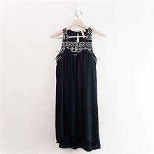 Prevent Dresses | Prevett High-Low Dress Black Printed Dress | Color: Black/Cream | Size: S