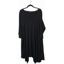 Torrid Dresses | Torrid Black 3/4 Sleeve Knee Length Dress Size 3X | Color: Black | Size: 3X
