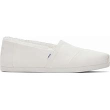 TOMS Women's White Alpargata Canvas Espadrille Shoes, Size 9