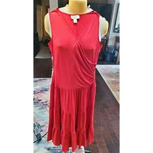 Talbots Sleeveless Red Dress Size 4