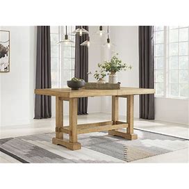 Ashley Havonplane Distressed Light Brown Pine Extendable Counter Height Dining Table, Brown Transitional Tables From Coleman Furniture
