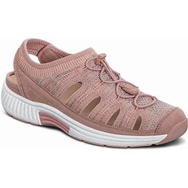 1 Walking Sandals, Premium Arch Support, Wide Toe-Box, Women's Sandals | Orthofeet Comfortable Footwear, Laguna, 5.5 / Wide / Peach