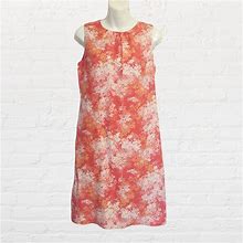 Madison Dresses | 3/$15 Madison Sleeveless Coral Mid Length Floral Spring / Summer Dress | Color: Orange/Pink | Size: 4