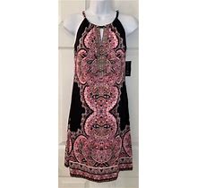 Womens Inc W/Tag (Macys) Pink & Black Speg Strap Dress Size-Xs