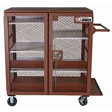 JOBOX 1-401990 49 in. Mesh Rolling Jobsite Storage Cabinet | The Bench Store