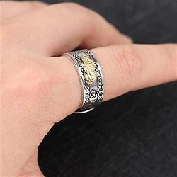 Feng Shui Pixiu Mani Mantra Protection Wealth Ring Amulet Wealth Lucky Open Adjustable Ring Buddhist