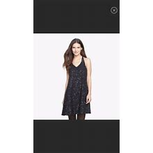 Eileen Fisher Black Sequined Encrusted Silk Sparkle Party Dress Small