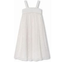 Chloé Kids - Star-Print Silk Dress - Kids - Silk - 10 - White
