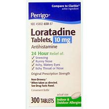 Perrigo Loratadine 10Mg 24Hr Non Drowsy Allergy Relief 300 Tabs