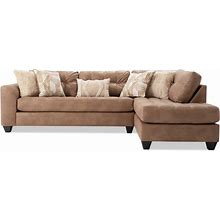 Sierra Cognac 2 Piece Right Arm Facing Sectional Sofa In Brown | Memory Foam | Transitional Sectional Couches & Sofas By Bob's Discount Furniture