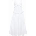 Khaite, Andrina Cotton Twill Slip Dress, Women, White, L, Dresses