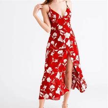 Petite Studio Dresses | Petite Studio Carly Dress - Red Floral Xxs | Color: Red | Size: Xxs
