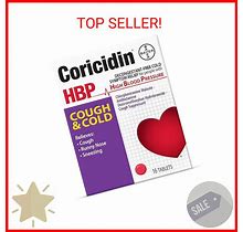 Coricidin HBP Cough And Cold Tablets, Cold Medicine For Adults With High Blood P