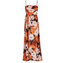 Tanya Taylor Women's Chloe Watercolor Geranium Maxi Dress - Peony Multi - Size 10