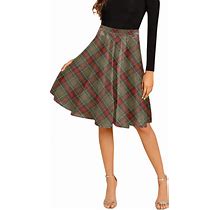 Muirhead Old Tartan Melete Pleated Midi Skirt