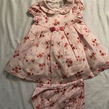 George Dresses | Girls Floral Dress W/Matching Knickers | Color: Tan/Brown | Size: 3-6Mb