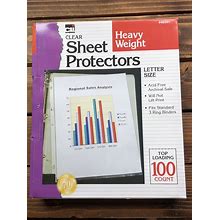 Clear Sheet Protectors Heavy Duty Letter Size 100 Count 3 Hole 8X11