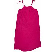 Venus Womens Size Medium Pink Dress Sleeveless Tassel Boho Tunic Maxi