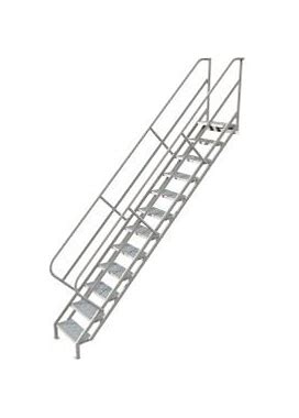 12 Step Industrial Access Stairway Ladder, Perforated - WISS112246