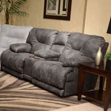 Catnapper Voyager Slate Power Reclining Loveseat With Console