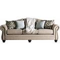 Furniture Of America Ollenna Upholstered Sofa - Natural