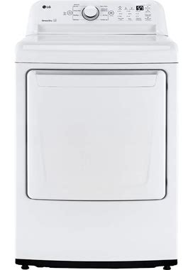 LG - 7.3 Cu. Ft. Electric Dryer With Sensor Dry - White