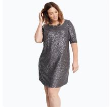 Torrid Dresses | Sequin Shift Dress | Color: Gray | Size: 1X