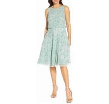 Aidan Mattox Womens Aiden Boat Neck Beaded Cocktail And Party Dress