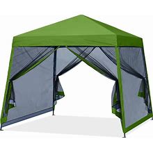 MASTERCANOPY Pop Up Gazebo Canopy With Mosquito Netting (10X10, Grass Green)