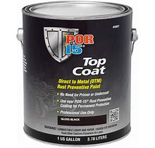 POR-15 Top Coat Paint, Direct To Metal Paint, Long-Term Sheen And Color Retention, 128 Fluid Ounces, Gloss Black