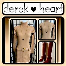 Derek Heart Dresses | Adorable Derek Heart Retro 70S Belted Tan Dress | Color: Tan | Size: M