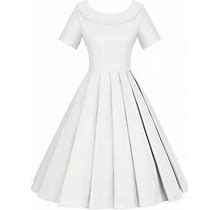 Gowntown 1950S Vintage Womens Dress Bowknot Audrey Hepburn Style Party Dresses