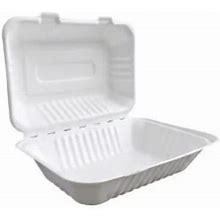 Diska Biodegradable To Go Food Containers Hinged Disposable Take Away Food Containers Eco Friendly Sugarcane Bagasse Clamshells Compostable Microwave